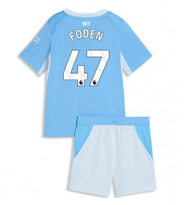 Manchester City Phil Foden #47 Hjemmebanetrøje Børn 2026-27 Kortærmet (+ Korte bukser)